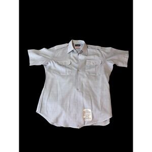 VTG Citadel Military Style Button Down shirt polyester wool blend Mens - 16.5